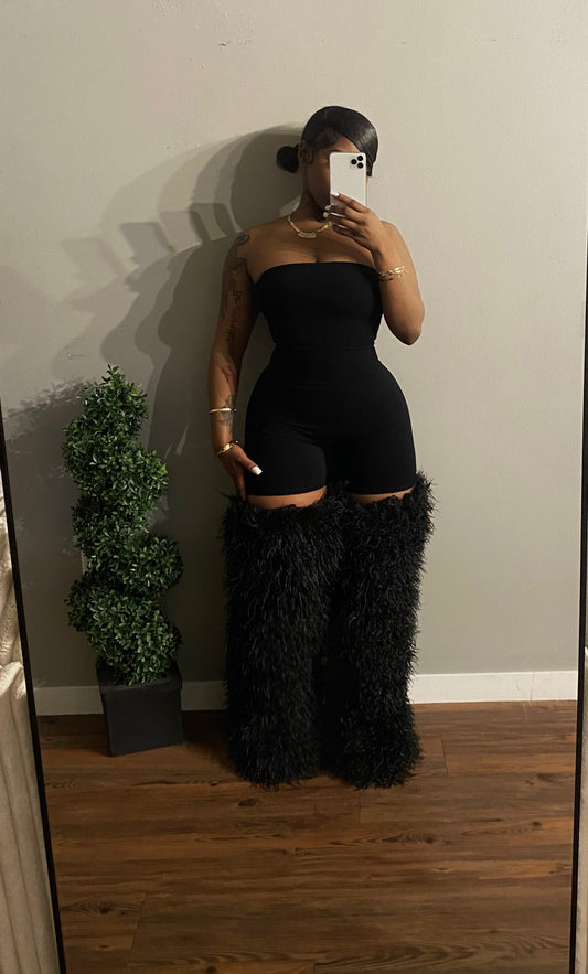 Black Thigh High Boots